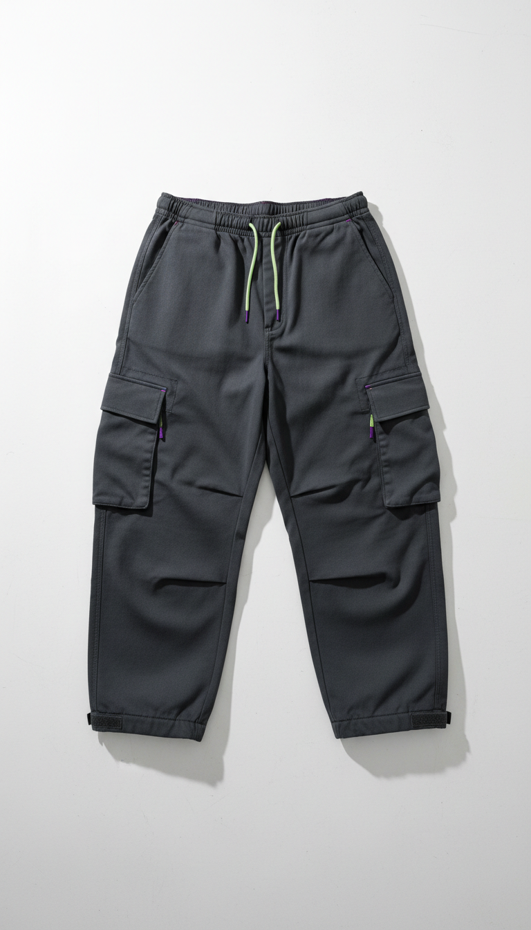 Oversized cargo pants in shadow slate