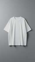 Oversized boxy tee in chalk white
